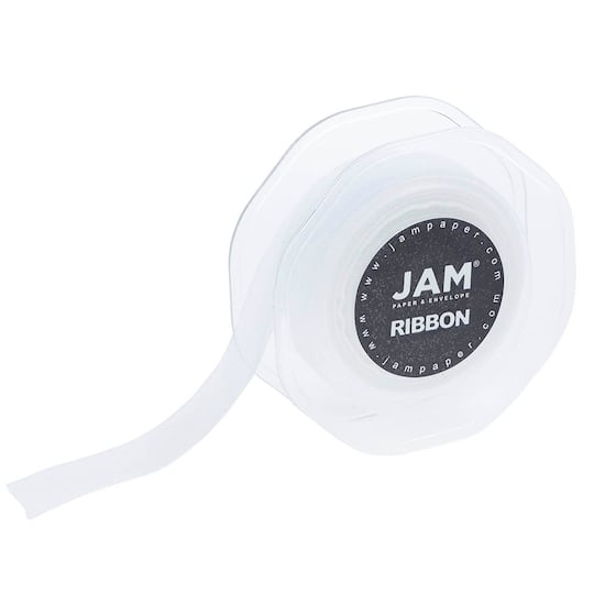 JAM Paper 7/8" x 25yd. Sheer Satin Ribbon
